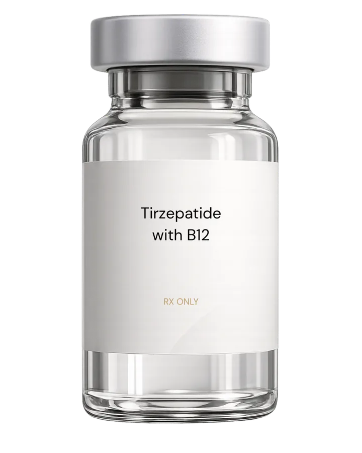 Tirzepatide (Injection) with B12 — compounded prescription injection from Regenesis Labs